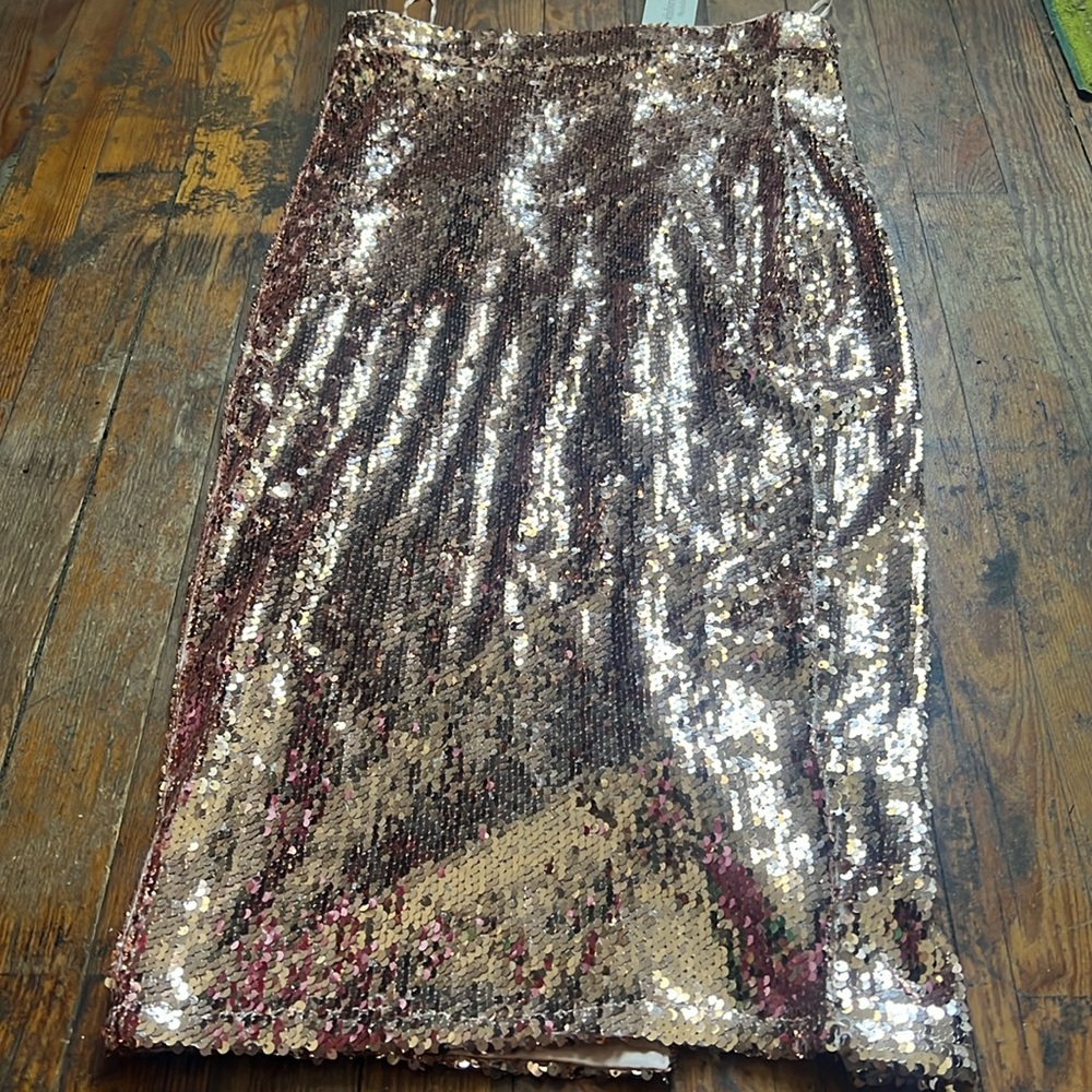 Sequin Pencil MIDI Skirt